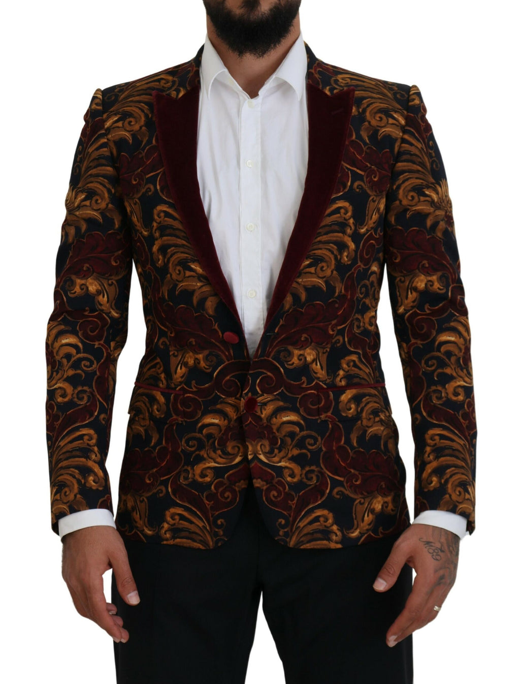 Blazer Martini Dolce & Gabbana multicolore fleuri à simple boutonnage
