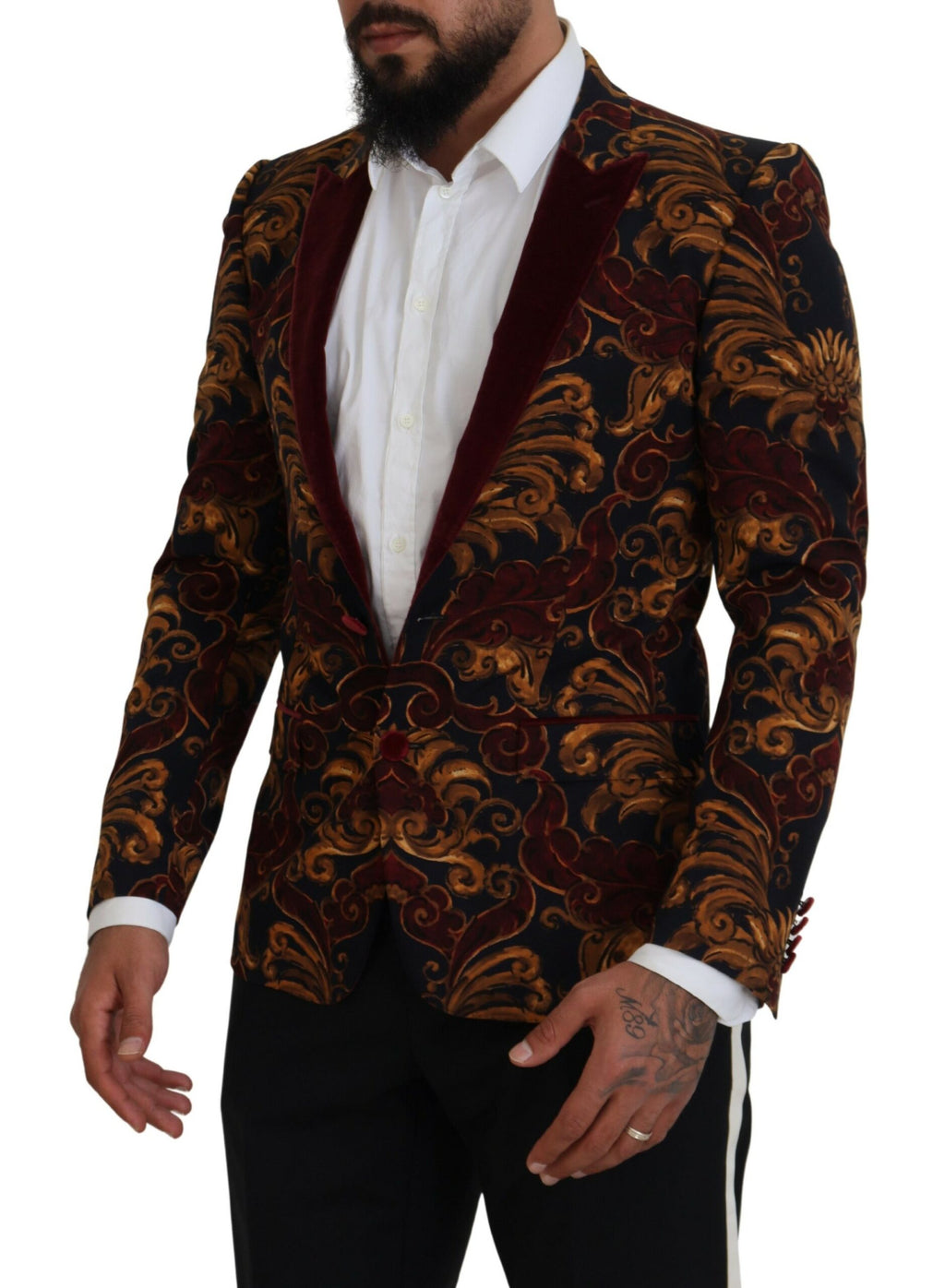 Blazer Martini Dolce & Gabbana multicolore fleuri à simple boutonnage