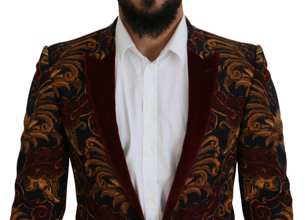 Blazer Martini Dolce & Gabbana multicolore fleuri à simple boutonnage