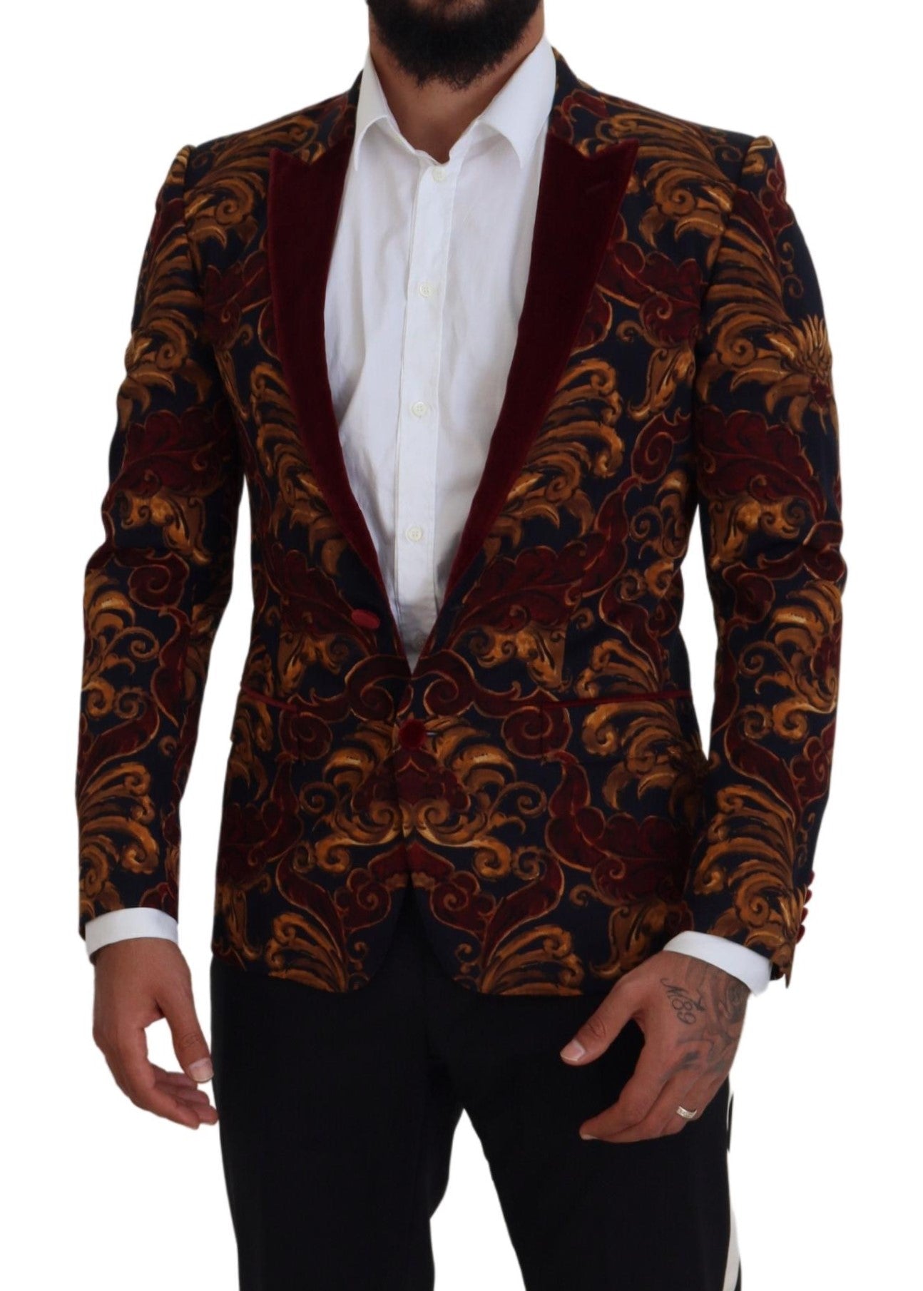 Blazer Martini Dolce & Gabbana multicolore fleuri à simple boutonnage