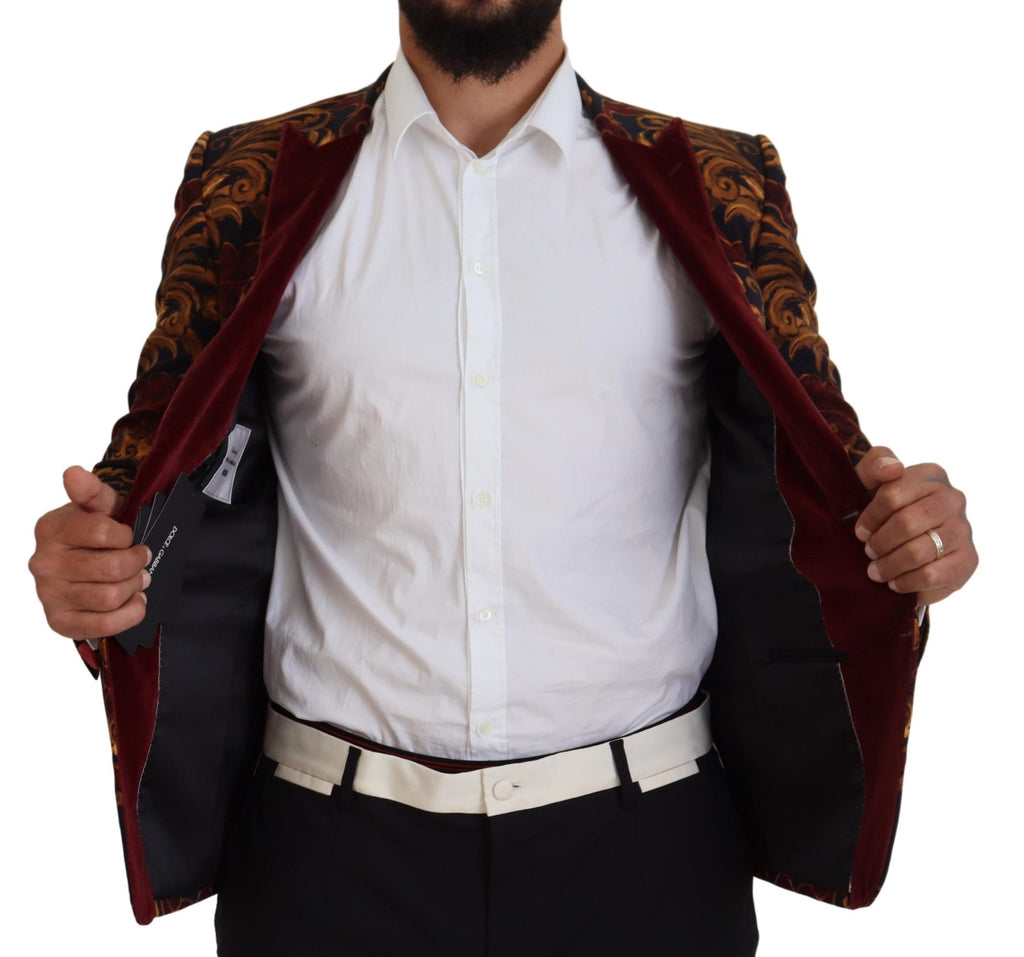 Blazer Martini Dolce & Gabbana multicolore fleuri à simple boutonnage