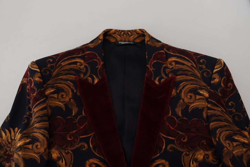 Blazer Martini Dolce & Gabbana multicolore fleuri à simple boutonnage