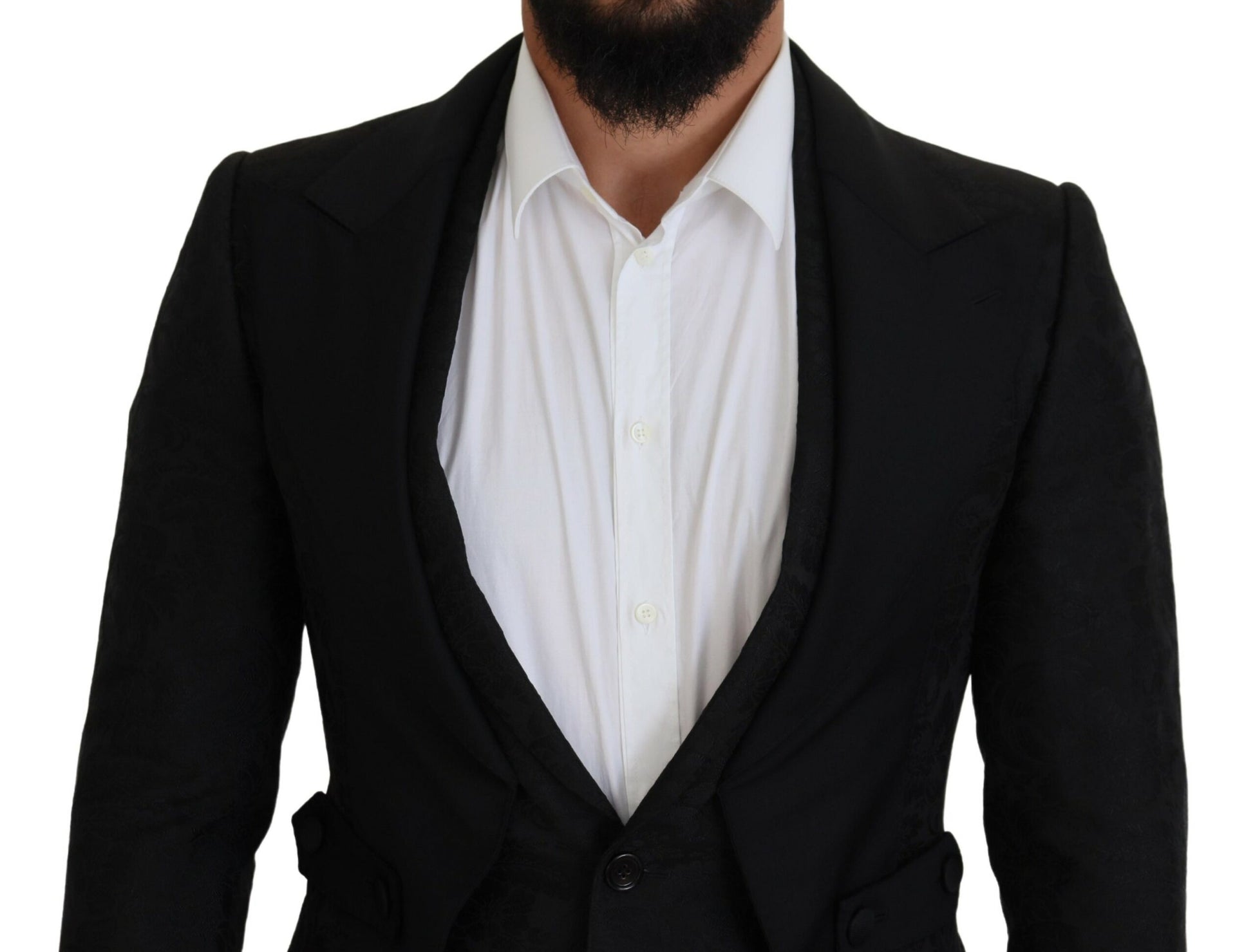 Dolce & Gabbana Black Two Piece Suits for Men side view