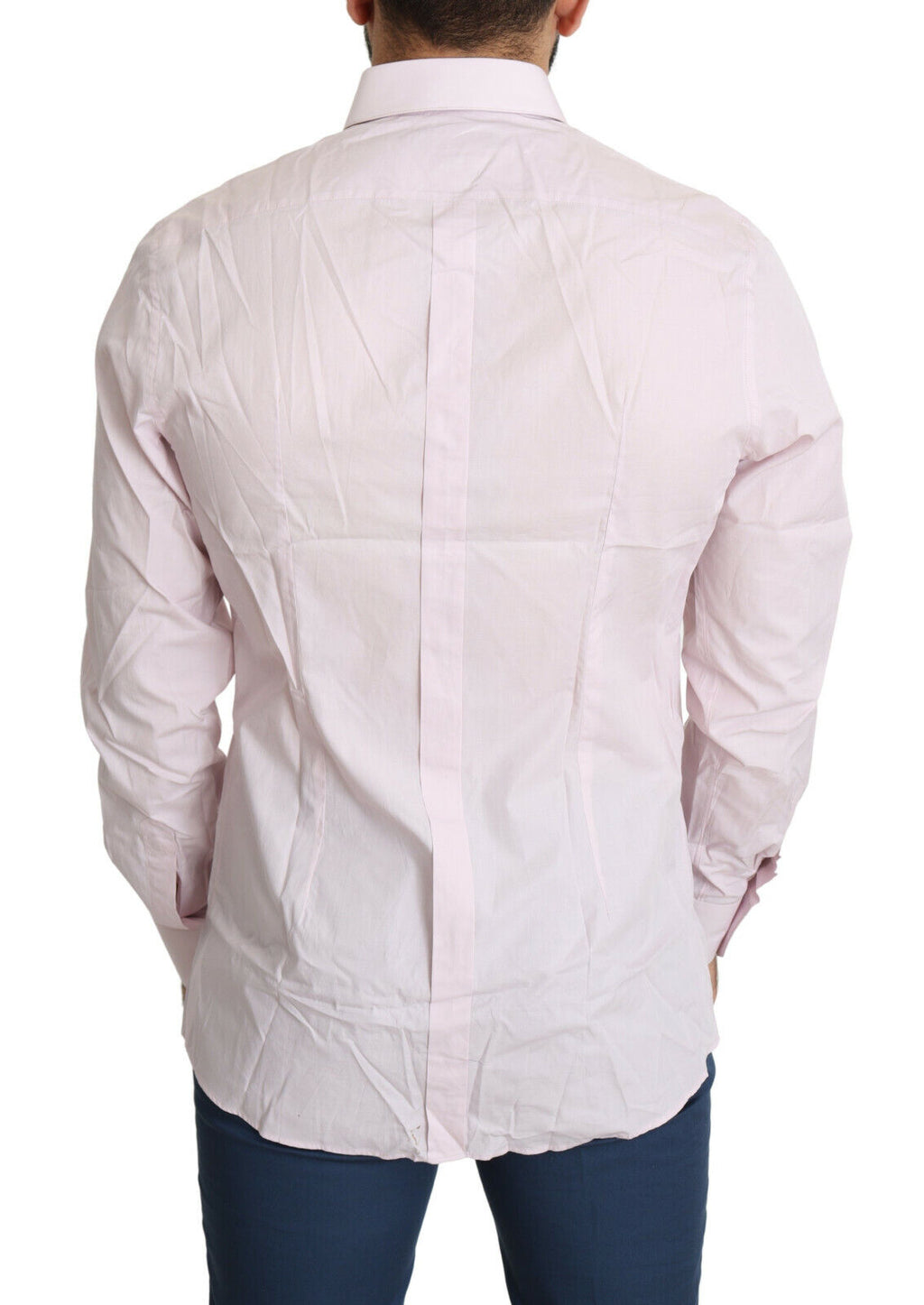 Chemise habillée Dolce & Gabbana en coton rose pâle GOLD