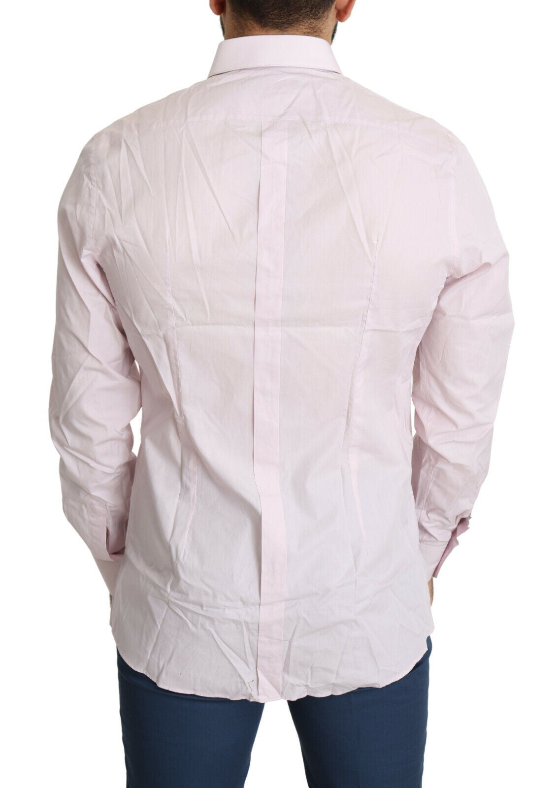 Chemise habillée Dolce & Gabbana en coton rose pâle GOLD