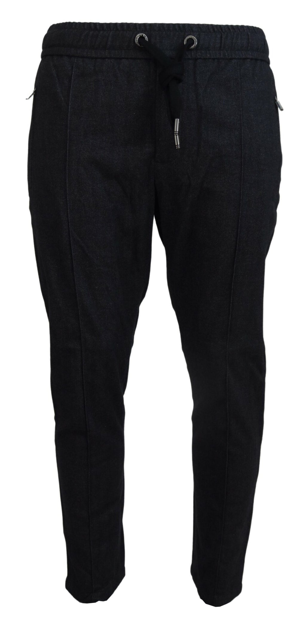 Pantalon fuselé en coton gris Dolce & Gabbana