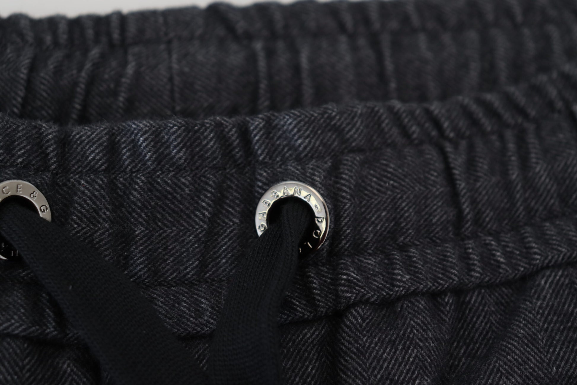 Pantalon fuselé en coton gris Dolce & Gabbana
