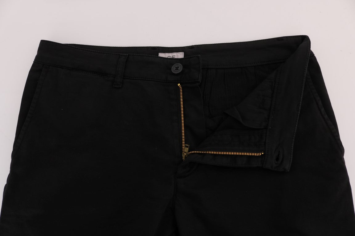 GF Ferre Black Chino Pants for Men side view