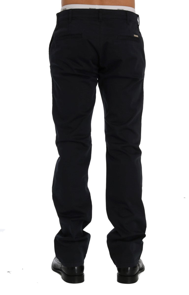 GF Ferre Blue Chino Pants for Men detail view