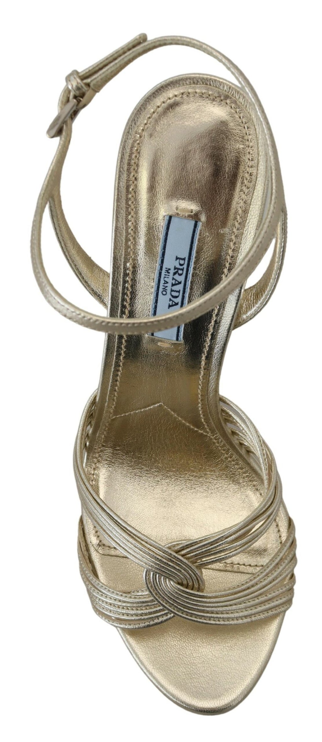 Prada Gold Stiletto Heels for Women detail view