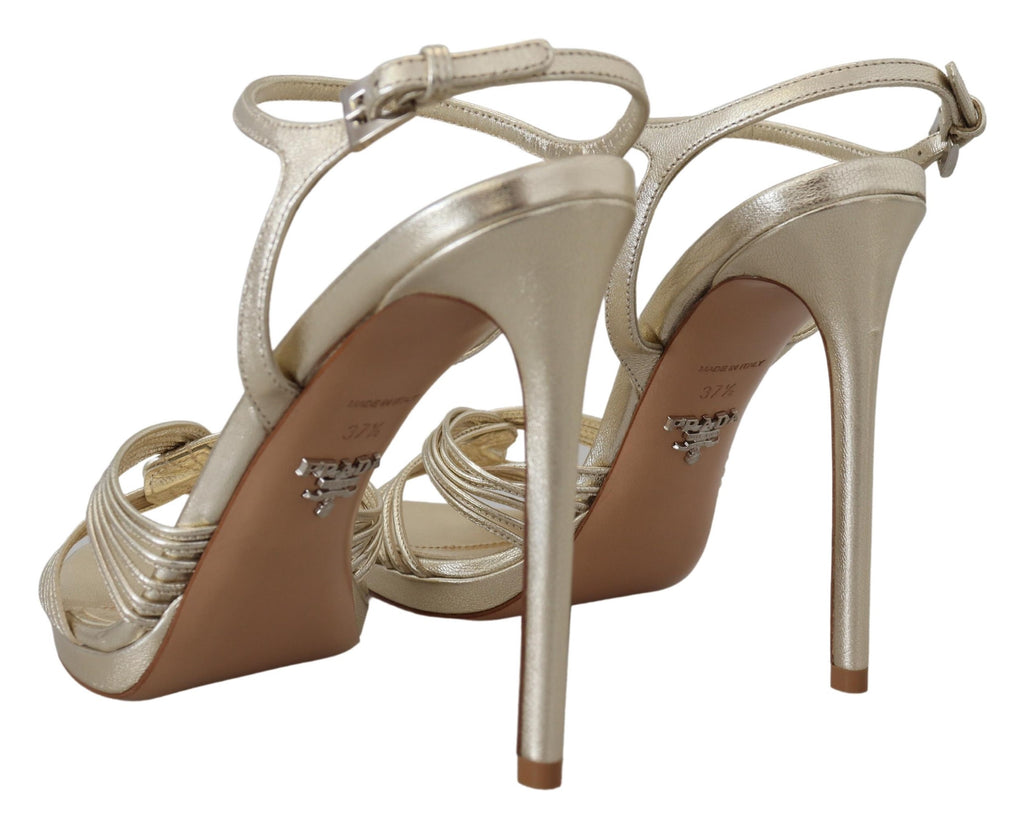 Prada Gold Stiletto Heels for Women additional view