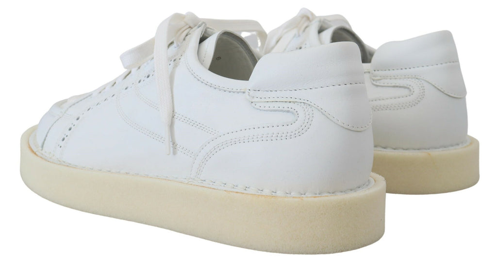 Dolce & Gabbana White Low Top Sneakers for Men detail view