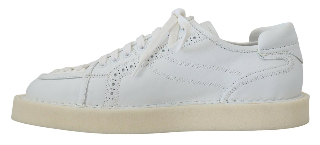 Dolce & Gabbana White Low Top Sneakers for Men side view