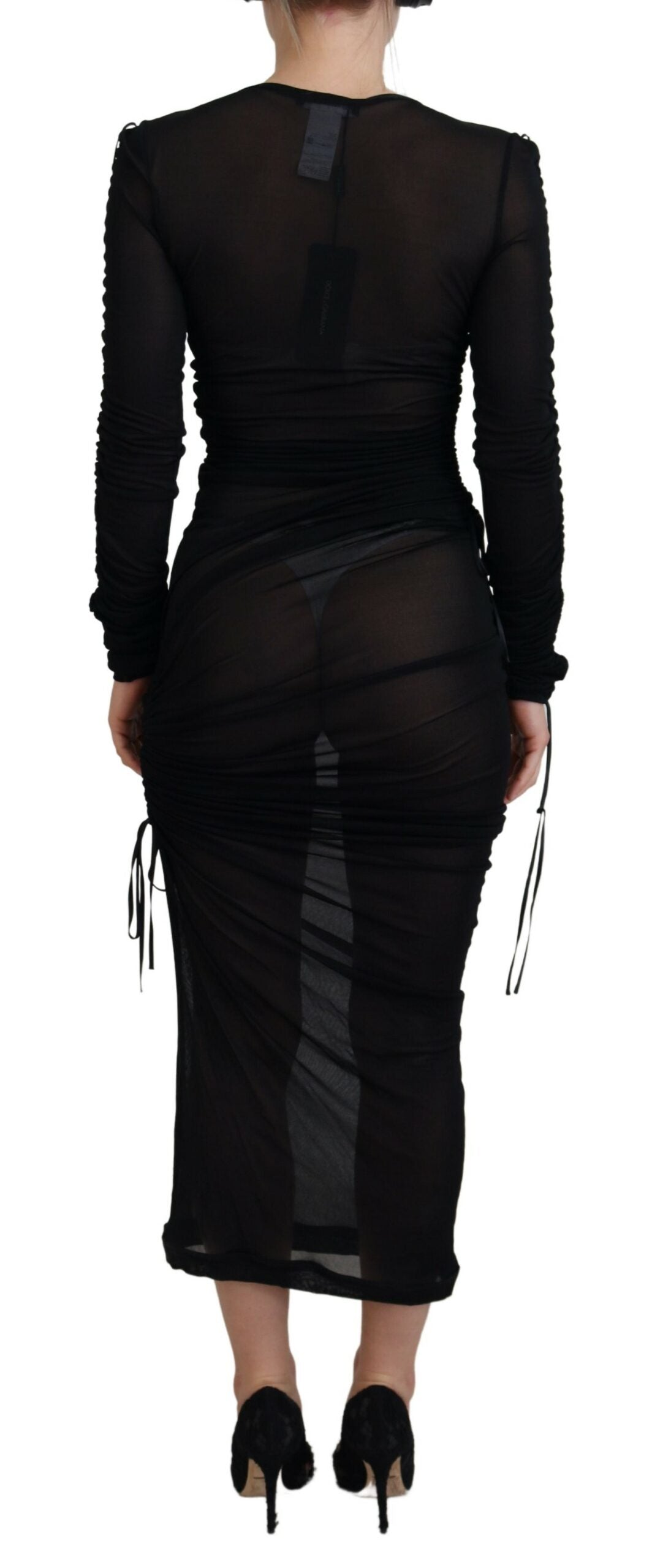 Dolce & Gabbana Black Long Dress for Women detail view