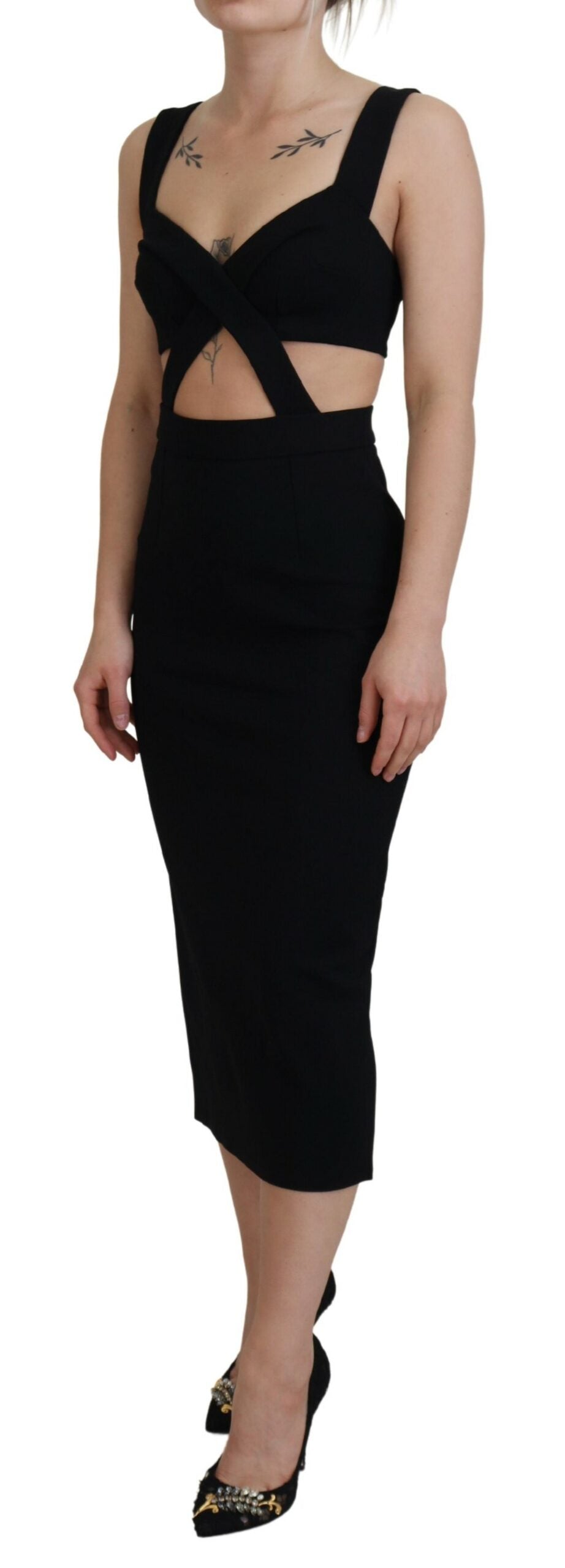 Dolce & Gabbana Black Midi Dress for Women alternate view