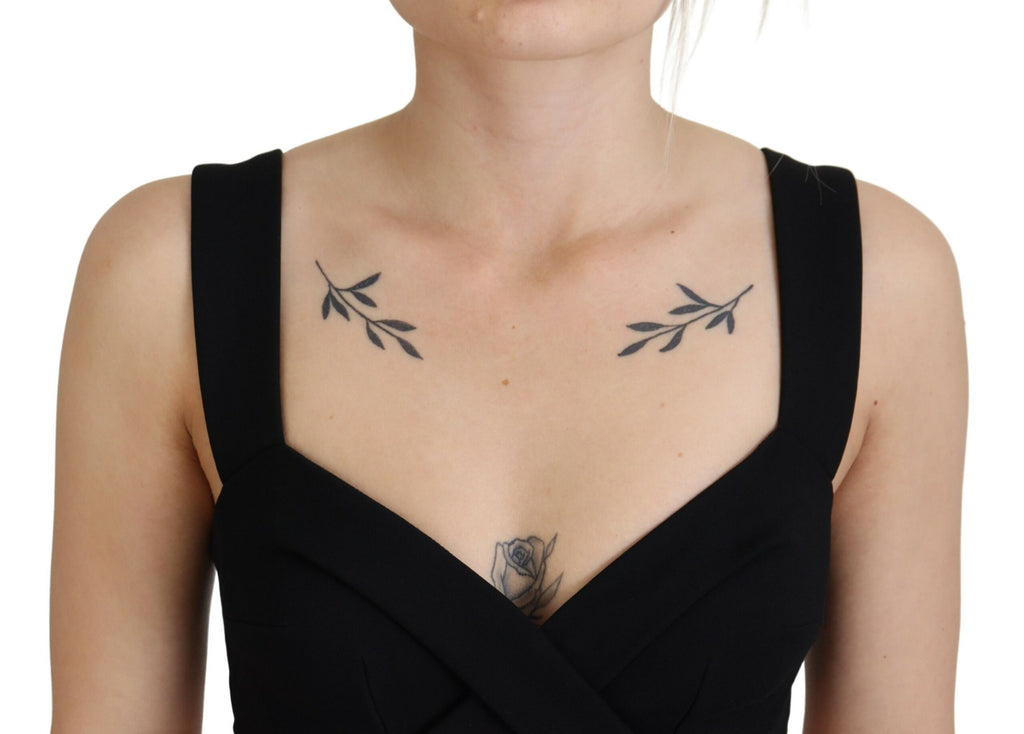 Dolce & Gabbana Black Midi Dress for Women side view