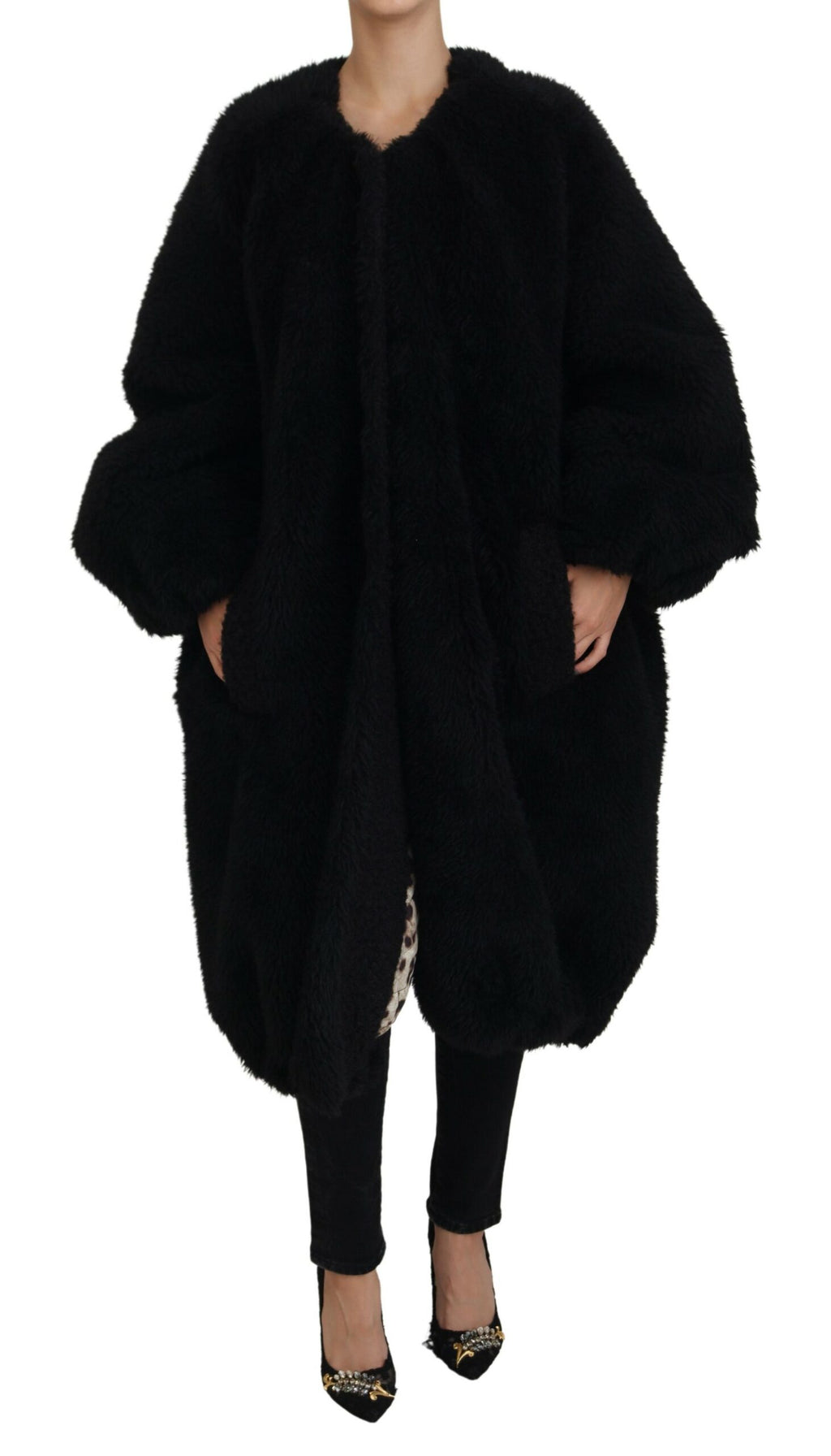 Dolce & Gabbana Black Full Length Jacket for Women
