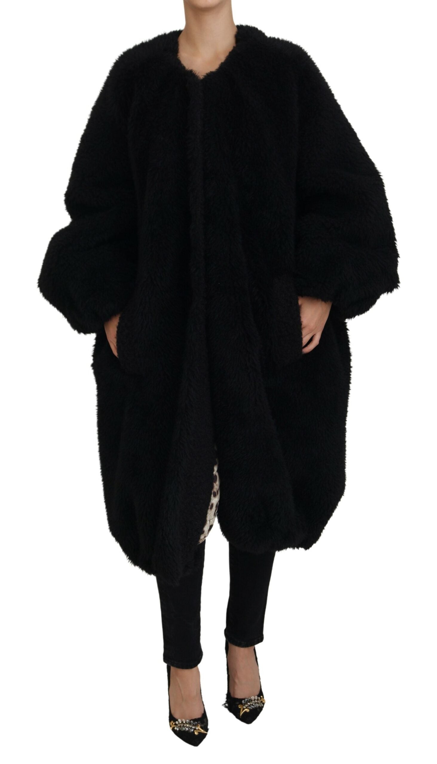 Dolce & Gabbana Black Full Length Jacket for Women