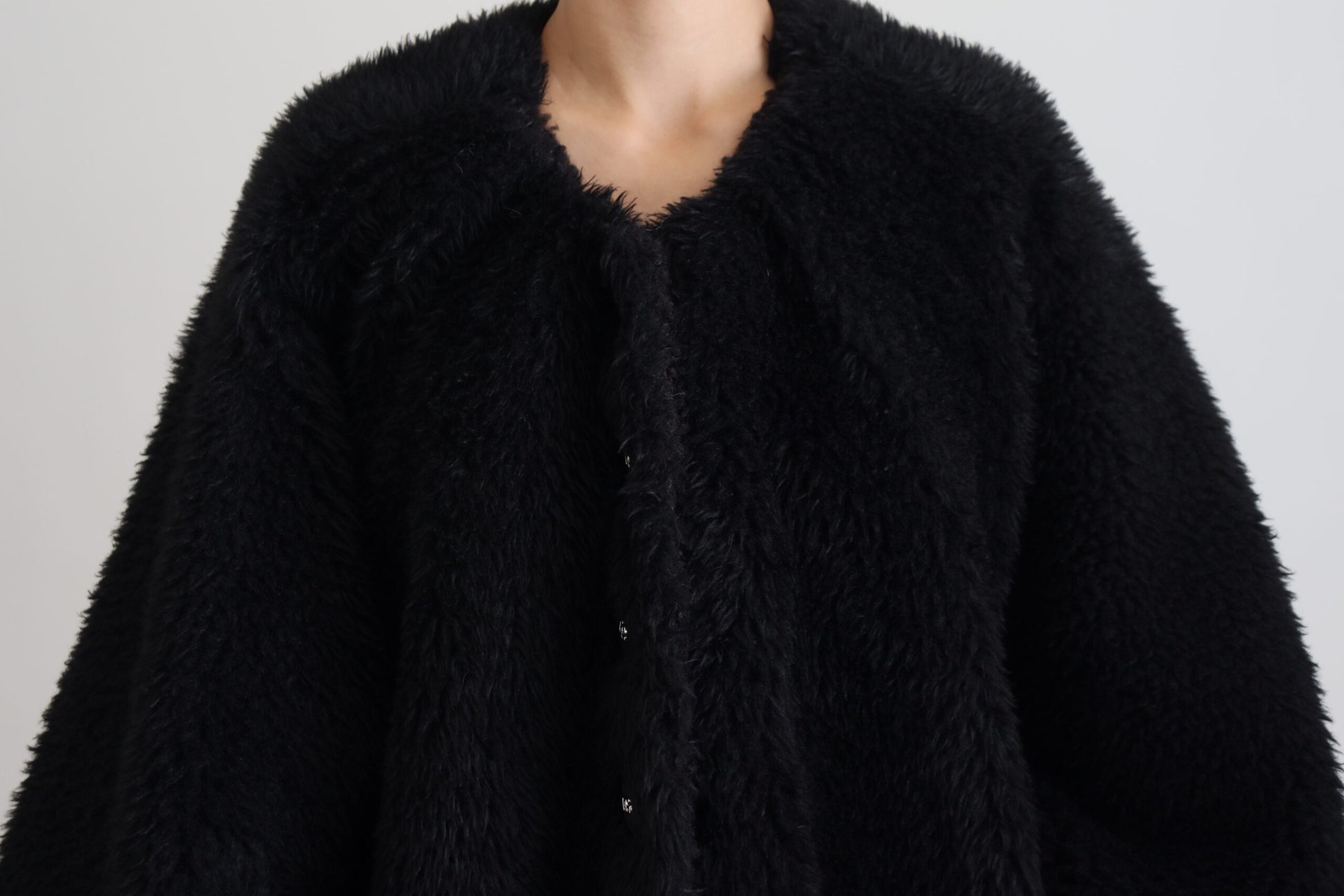 Dolce & Gabbana Black Full Length Jacket for Women side view
