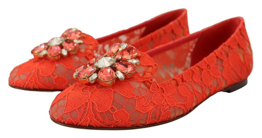 Dolce & Gabbana Red Ballet Flats for Women detail view