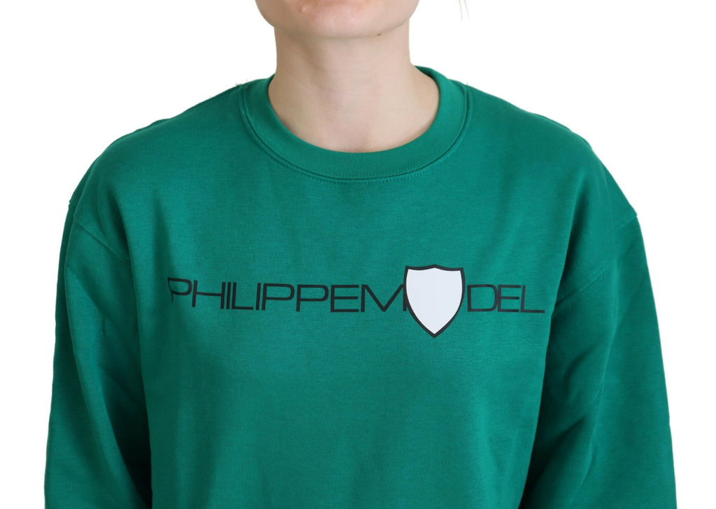Philippe Model Green Sweatshirt for Women side view
