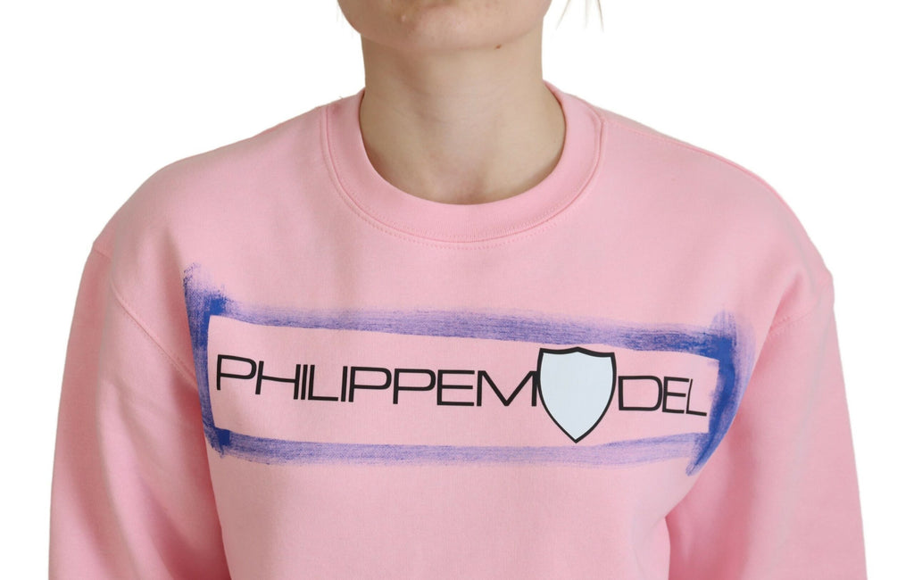 Philippe Model Pink Sweatshirt for Women side view