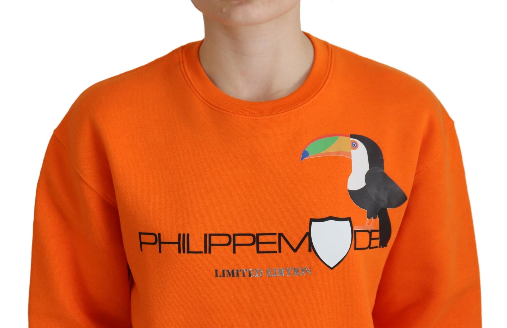 Philippe Model Orange Sweatshirt for Women side view