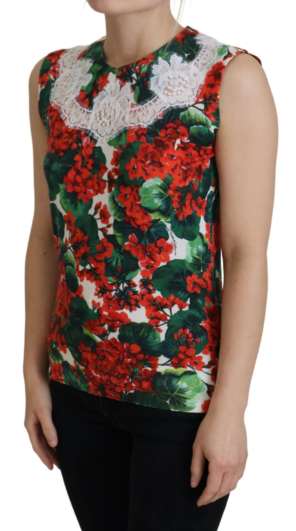 Dolce & Gabbana Multicolor Sleeveless T-Shirt for Women alternate view