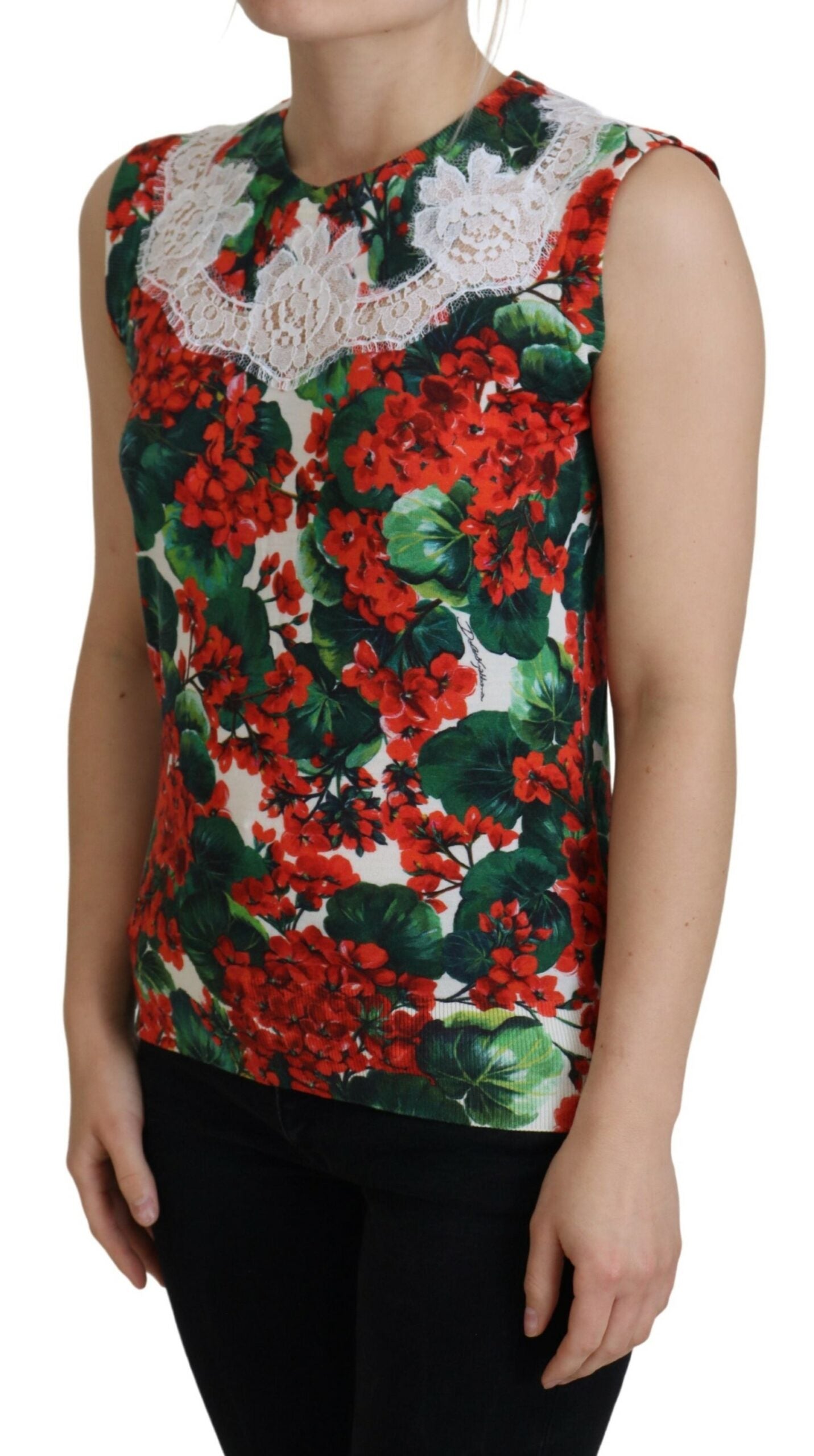 Dolce & Gabbana Multicolor Sleeveless T-Shirt for Women alternate view