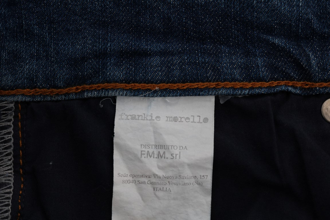 Frankie Morello Blue Slim Fit Jeans for Men additional view