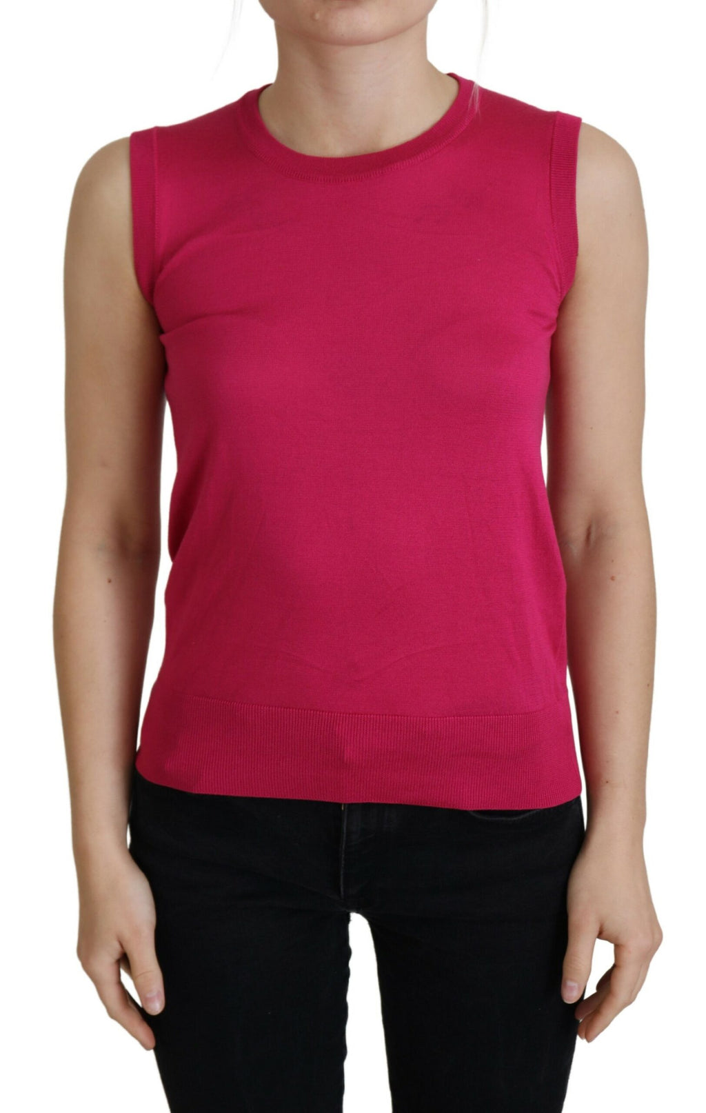 Dolce & Gabbana Pink Sleeveless T-Shirt for Women
