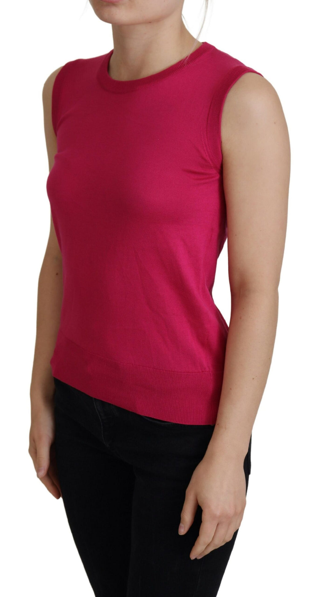 Dolce & Gabbana Pink Sleeveless T-Shirt for Women alternate view