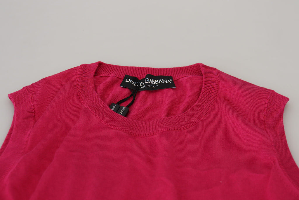 Dolce & Gabbana Pink Sleeveless T-Shirt for Women additional view