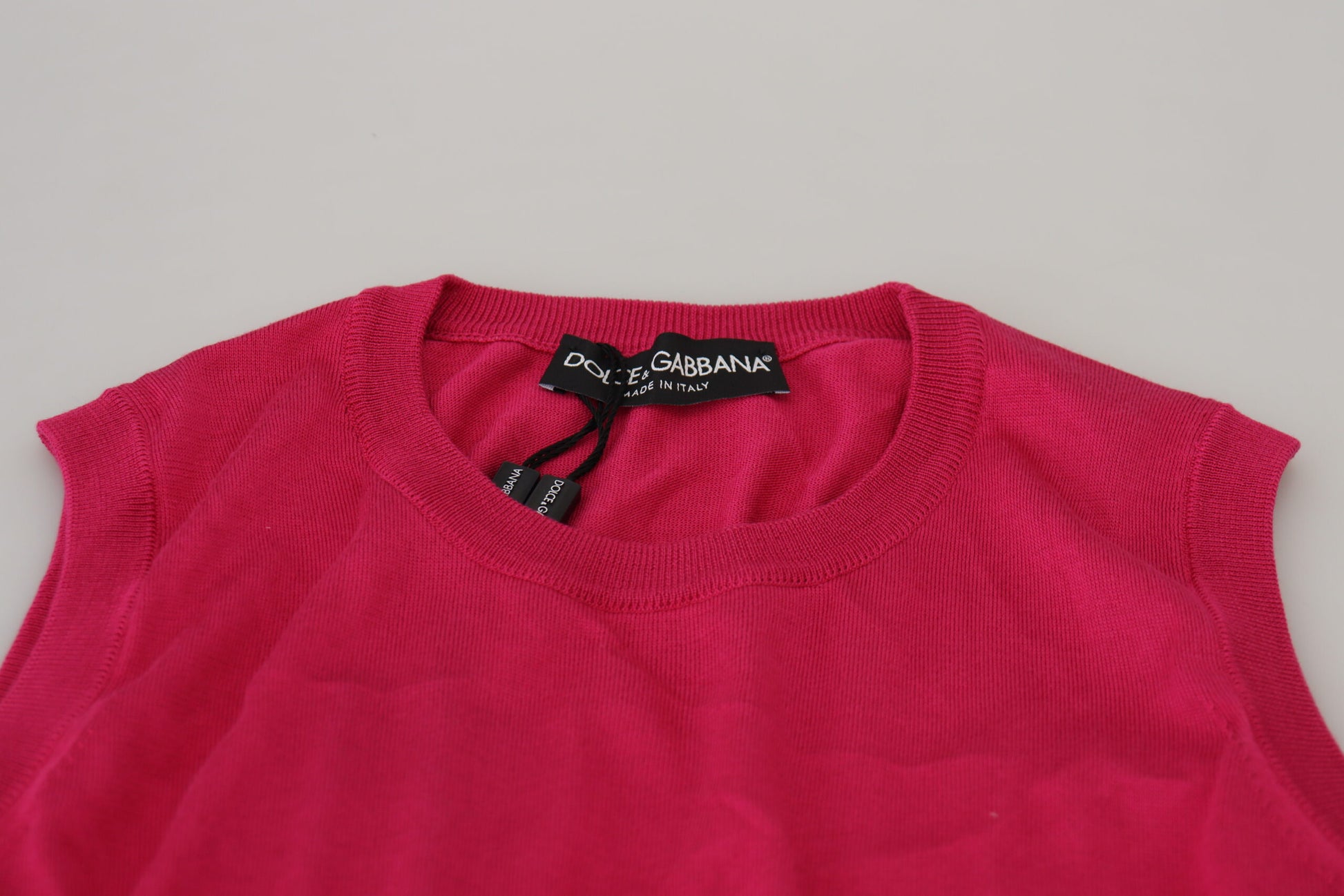 Dolce & Gabbana Pink Sleeveless T-Shirt for Women additional view