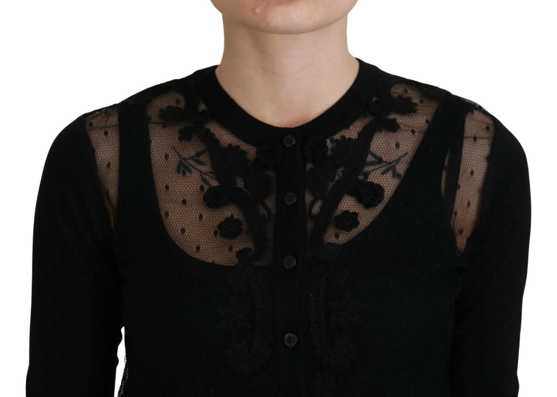 Dolce & Gabbana Black Cardigan for Women side view