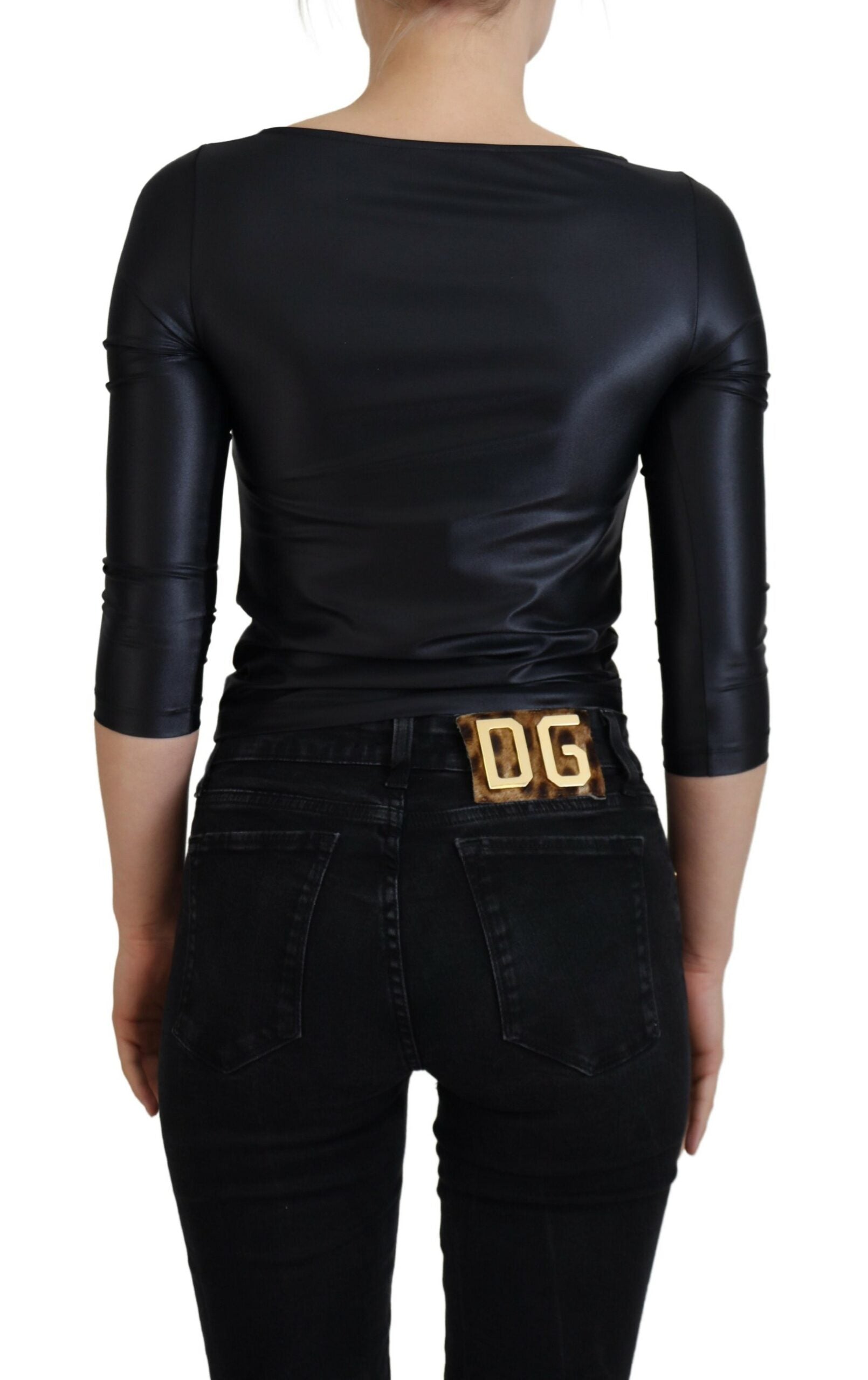 Dolce & Gabbana Black T-Shirt for Women detail view