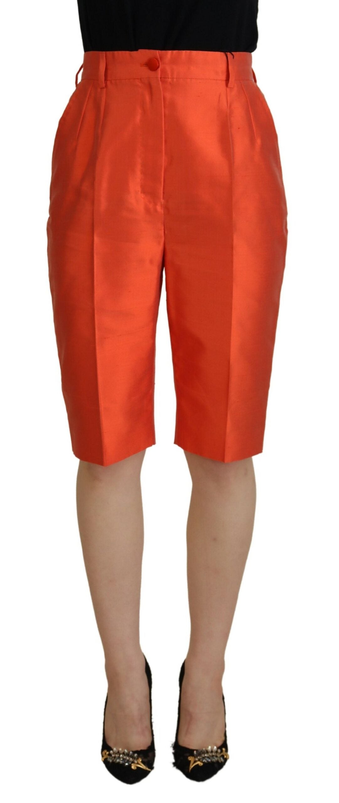 Dolce & Gabbana Orange Cropped Pants for Women
