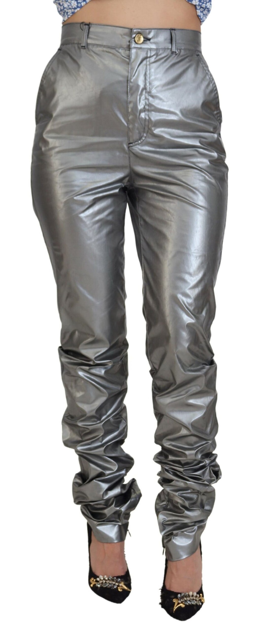 Dolce & Gabbana Silver Skinny Pants for Women