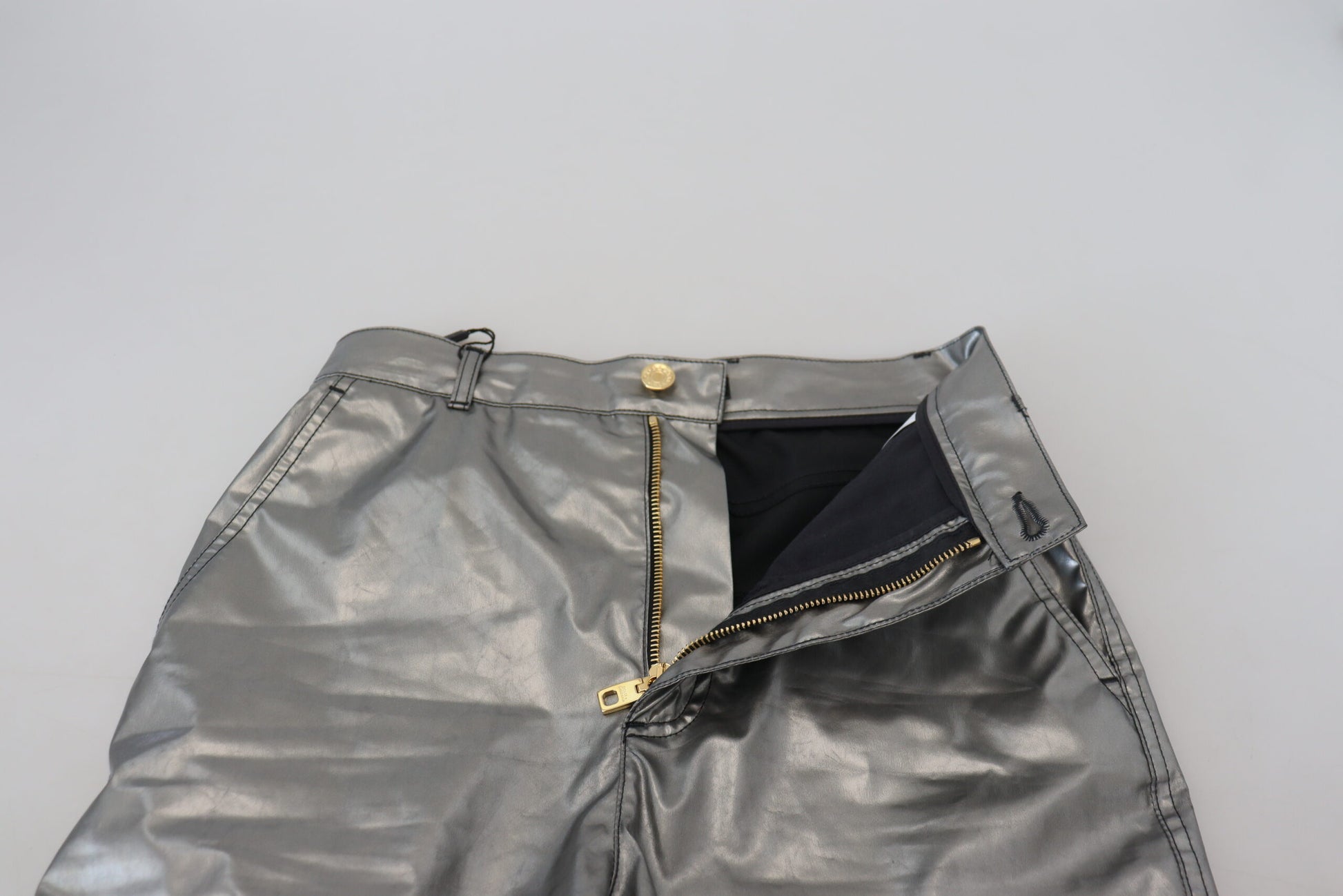 Dolce & Gabbana Silver Skinny Pants for Women side view