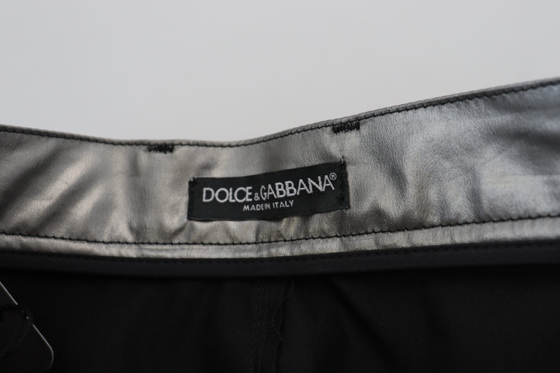 Dolce & Gabbana Silver Skinny Pants for Women additional view