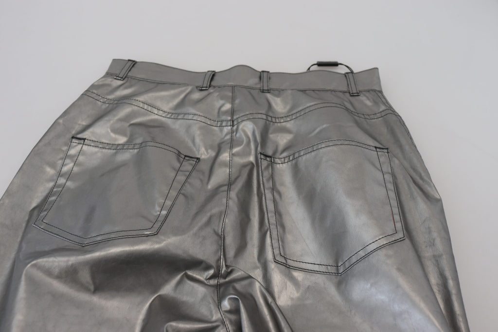 Dolce & Gabbana Silver Skinny Pants for Women additional view