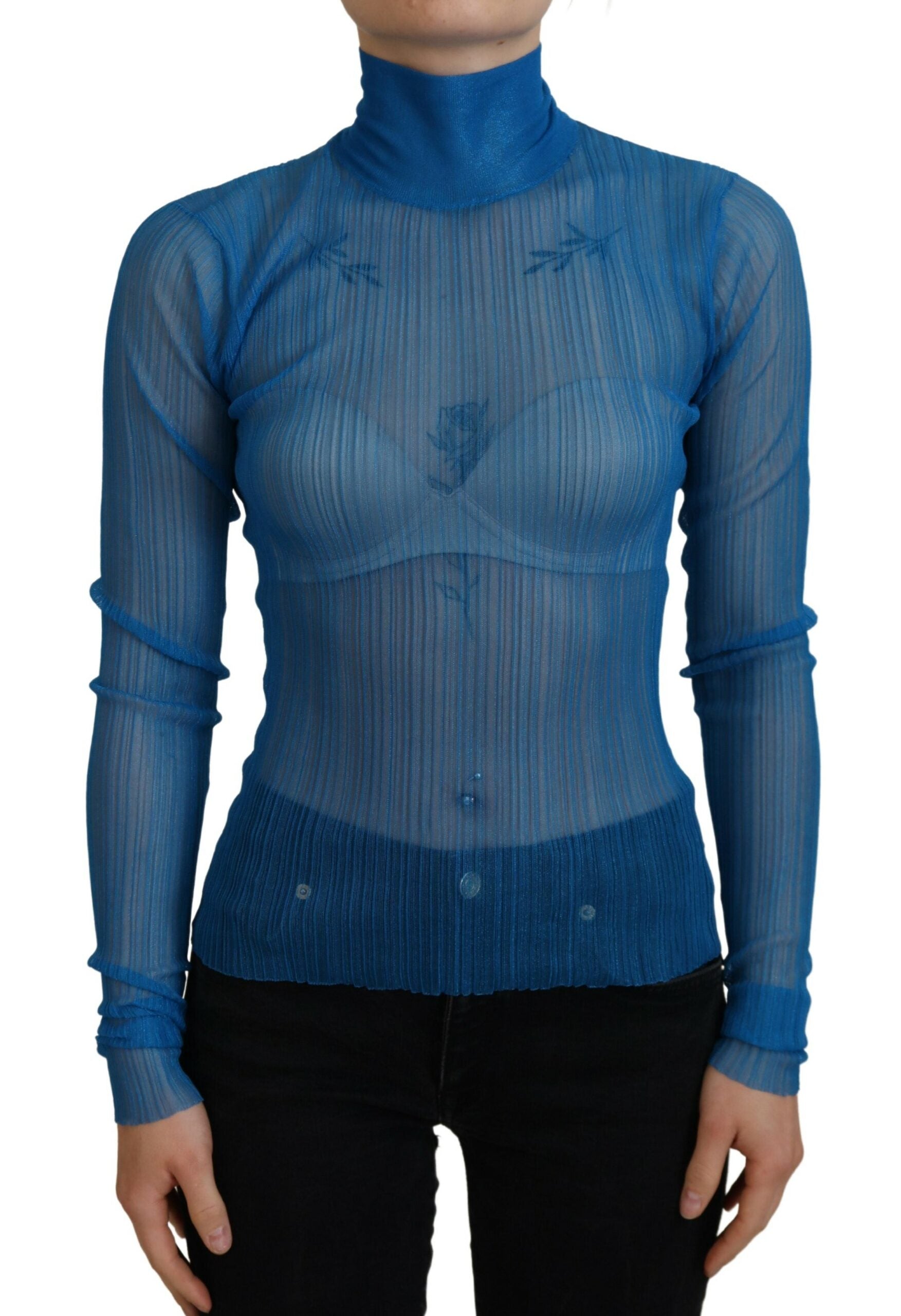 Dolce & Gabbana Blue Long Sleeve T-Shirt for Women
