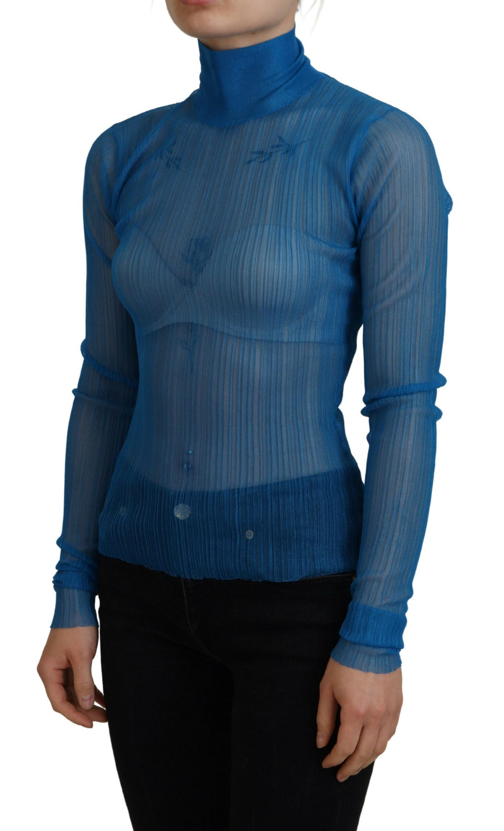 Dolce & Gabbana Blue Long Sleeve T-Shirt for Women alternate view