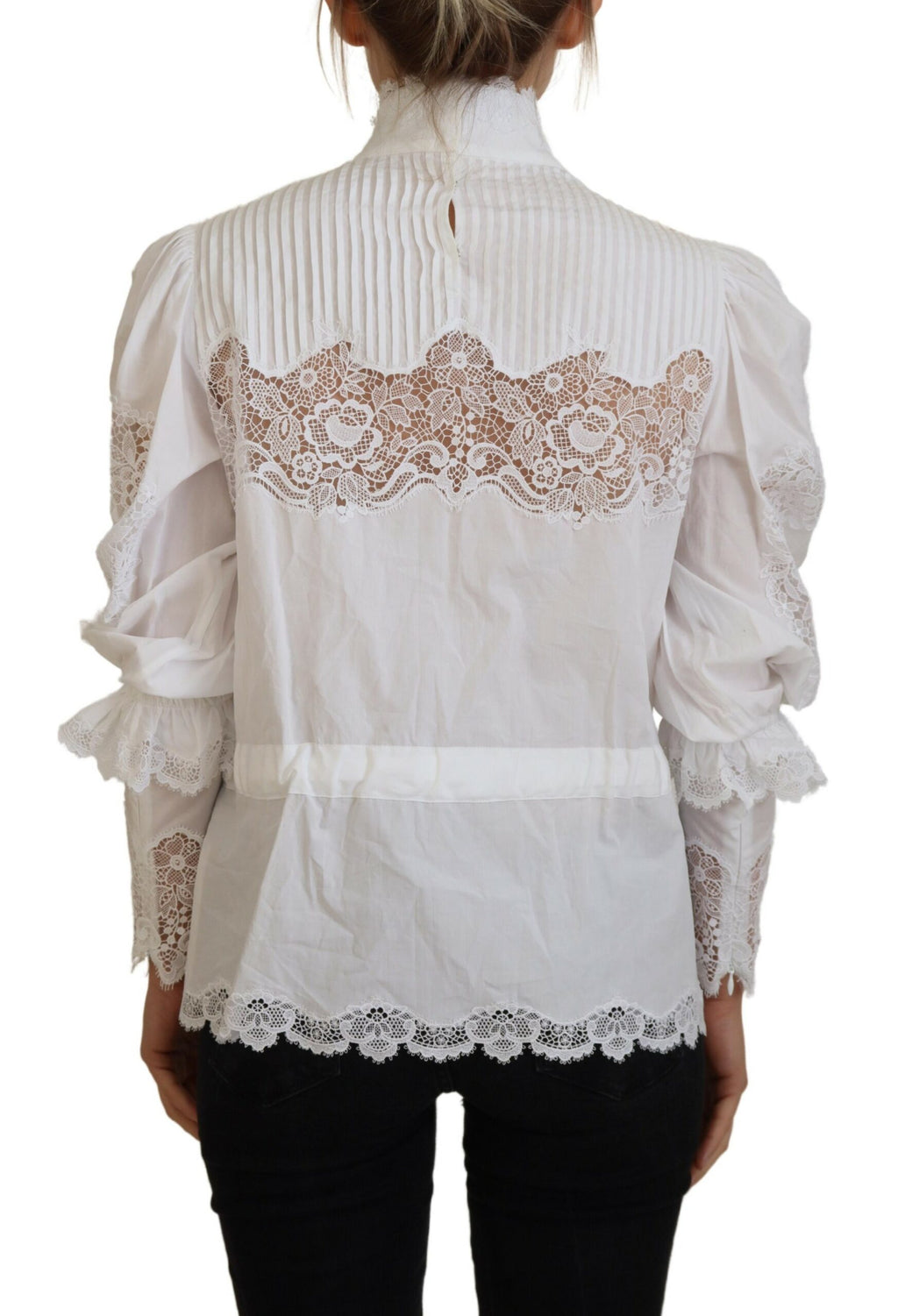 Dolce & Gabbana White Long Sleeve T-Shirt for Women detail view