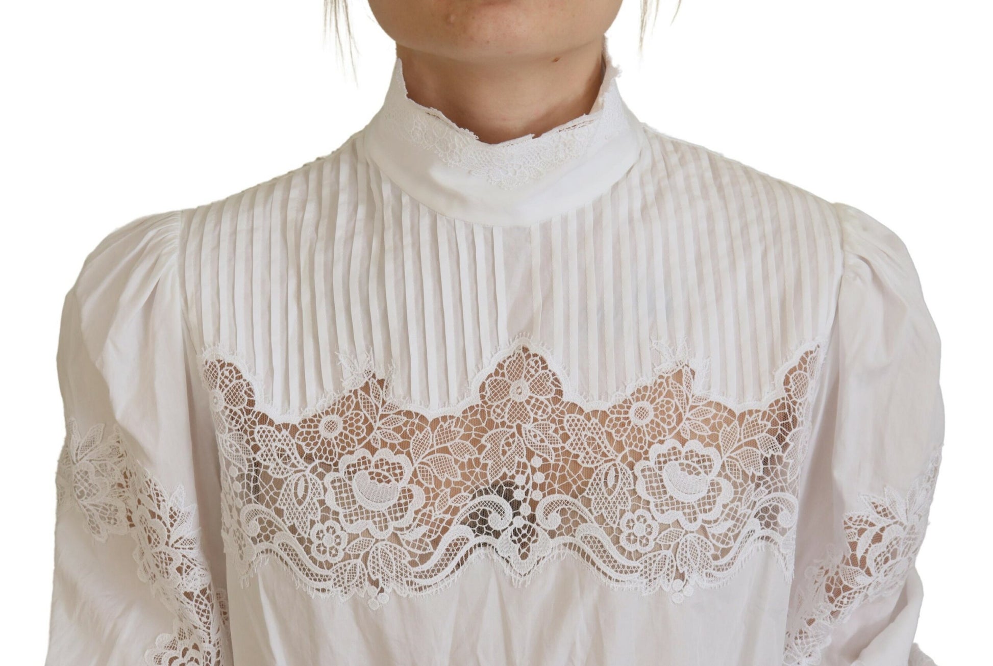Dolce & Gabbana White Long Sleeve T-Shirt for Women side view
