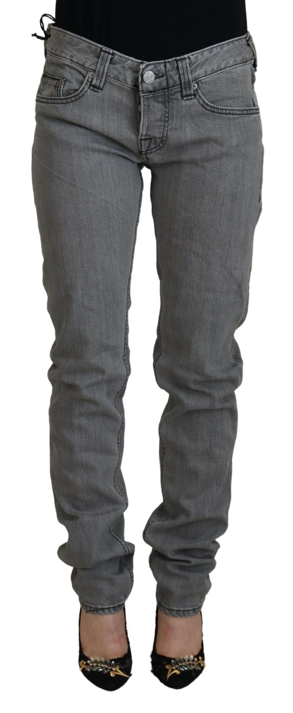 Care Label Grey Skinny Jeans for Women