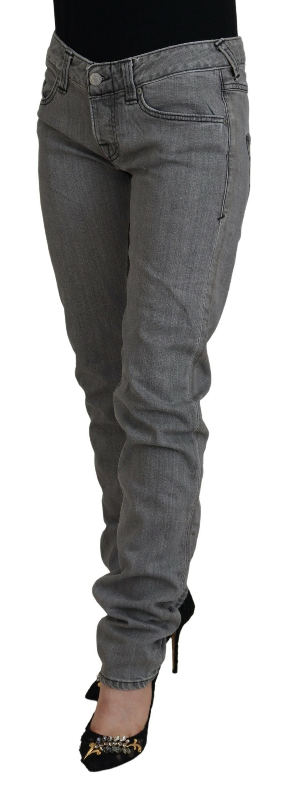 Care Label Grey Skinny Jeans for Women alternate view