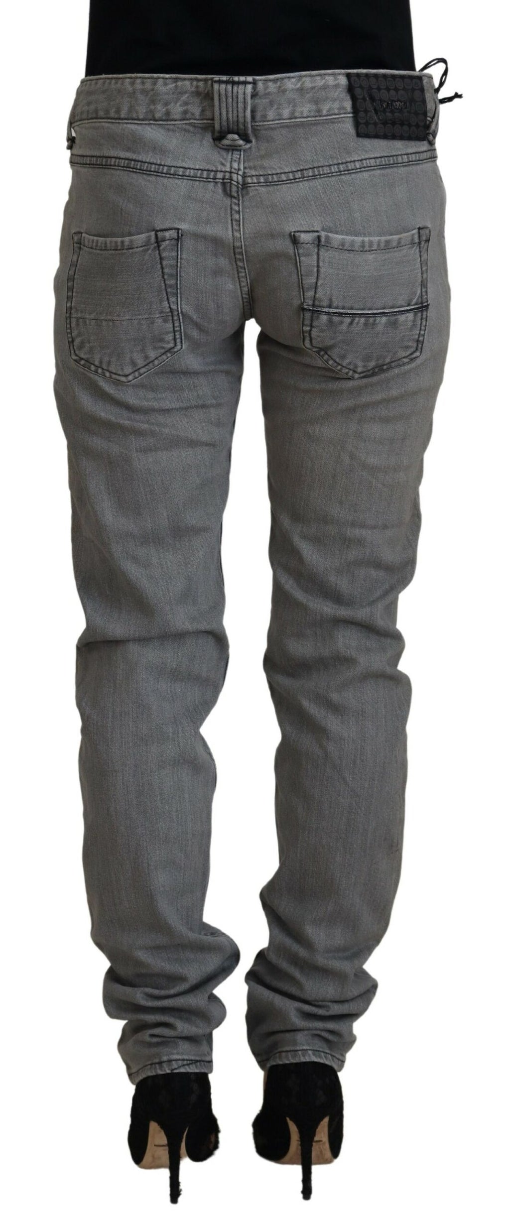 Care Label Grey Skinny Jeans for Women detail view