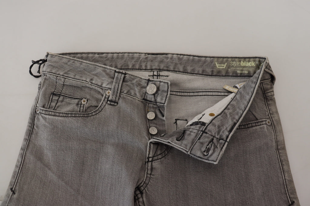 Care Label Grey Skinny Jeans for Women side view
