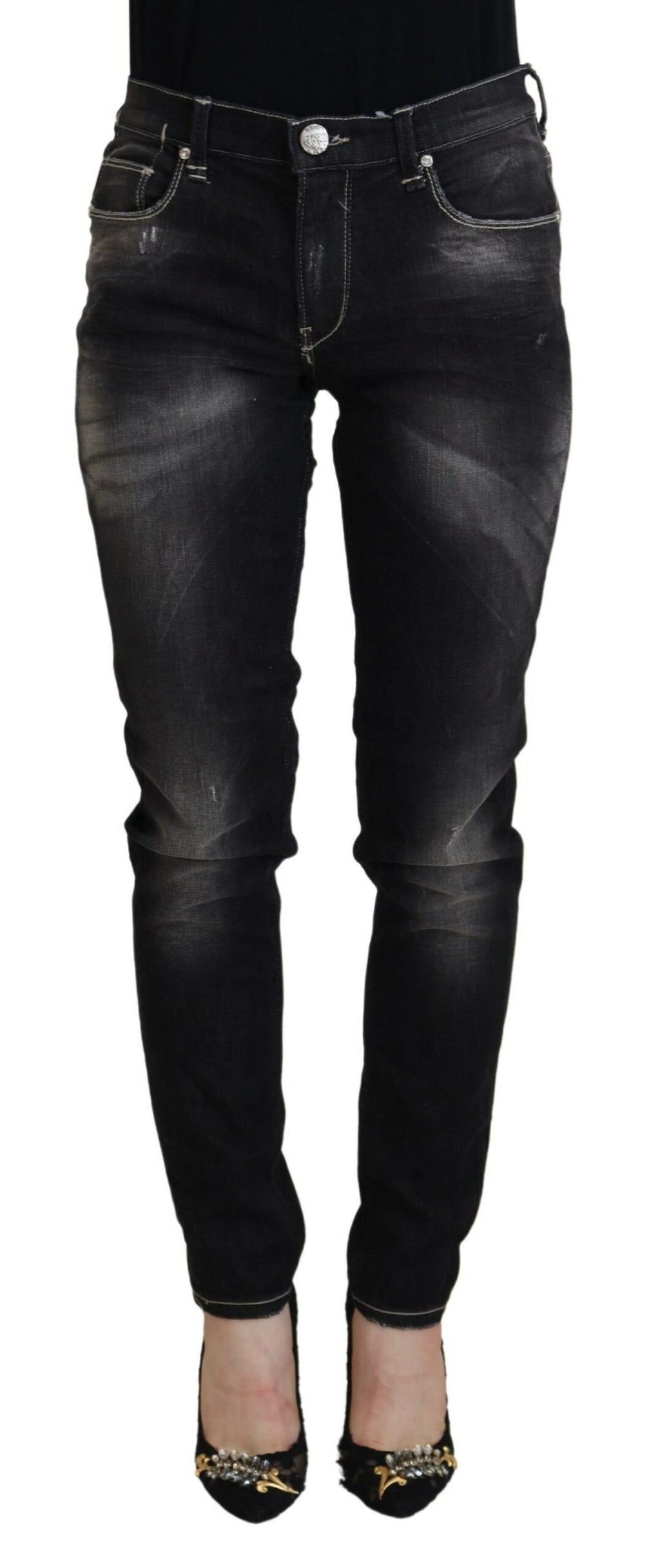Acht Black Tapered Jeans for Women